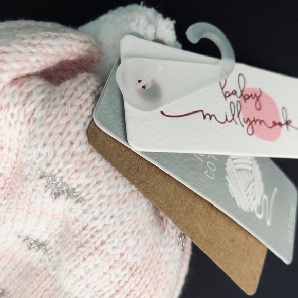 MILLYMOOK Baby 0-12 M Pink Sparkle Lined Hat NWT - Picture 3 of 5